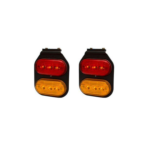1033EFL2 - JGO.FAROS 3 LED COLGANTE X2 ROJO/AMBAR - 12/24V